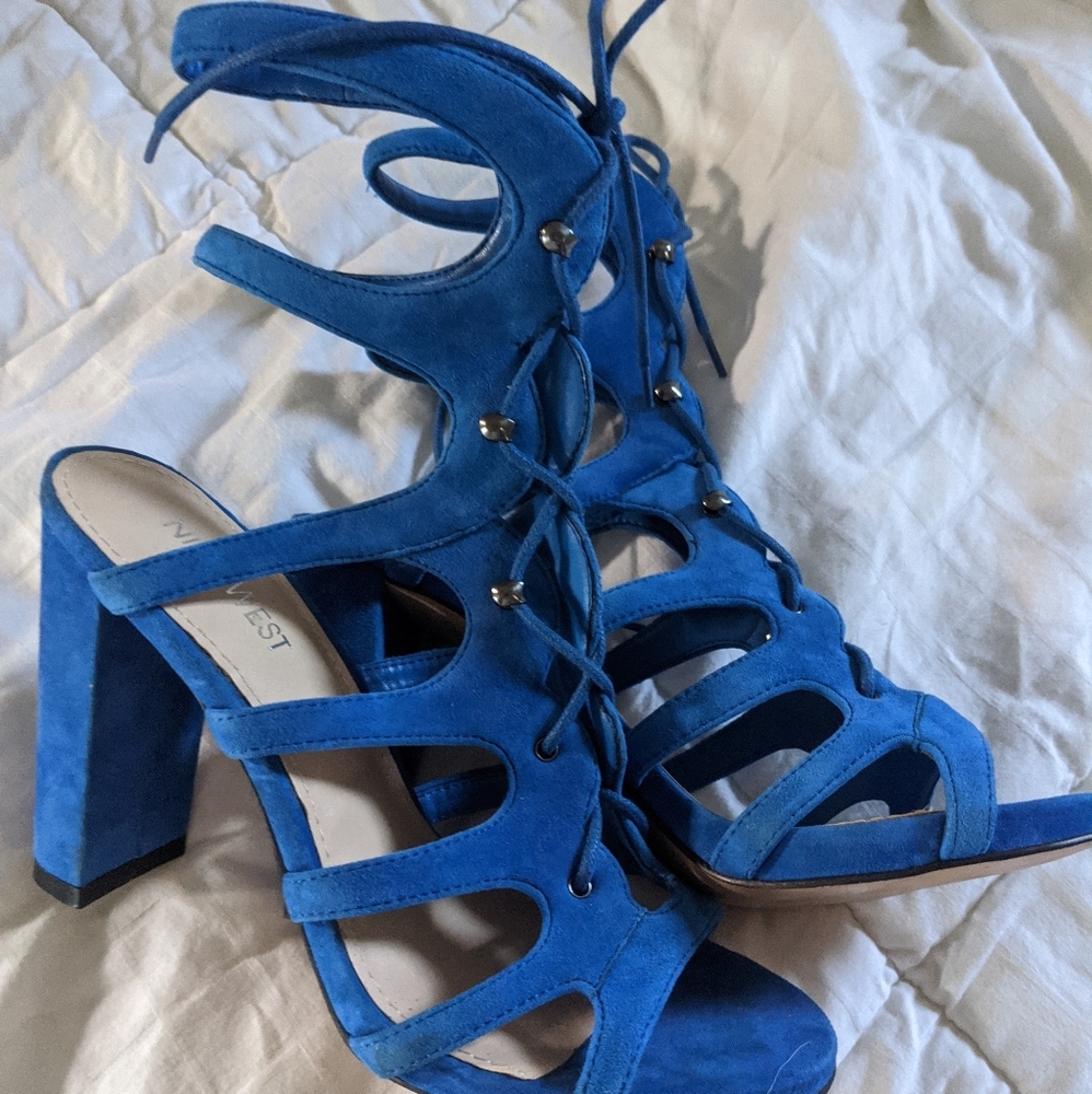 Cobalt Blue Nine West Sandals size 7- New
